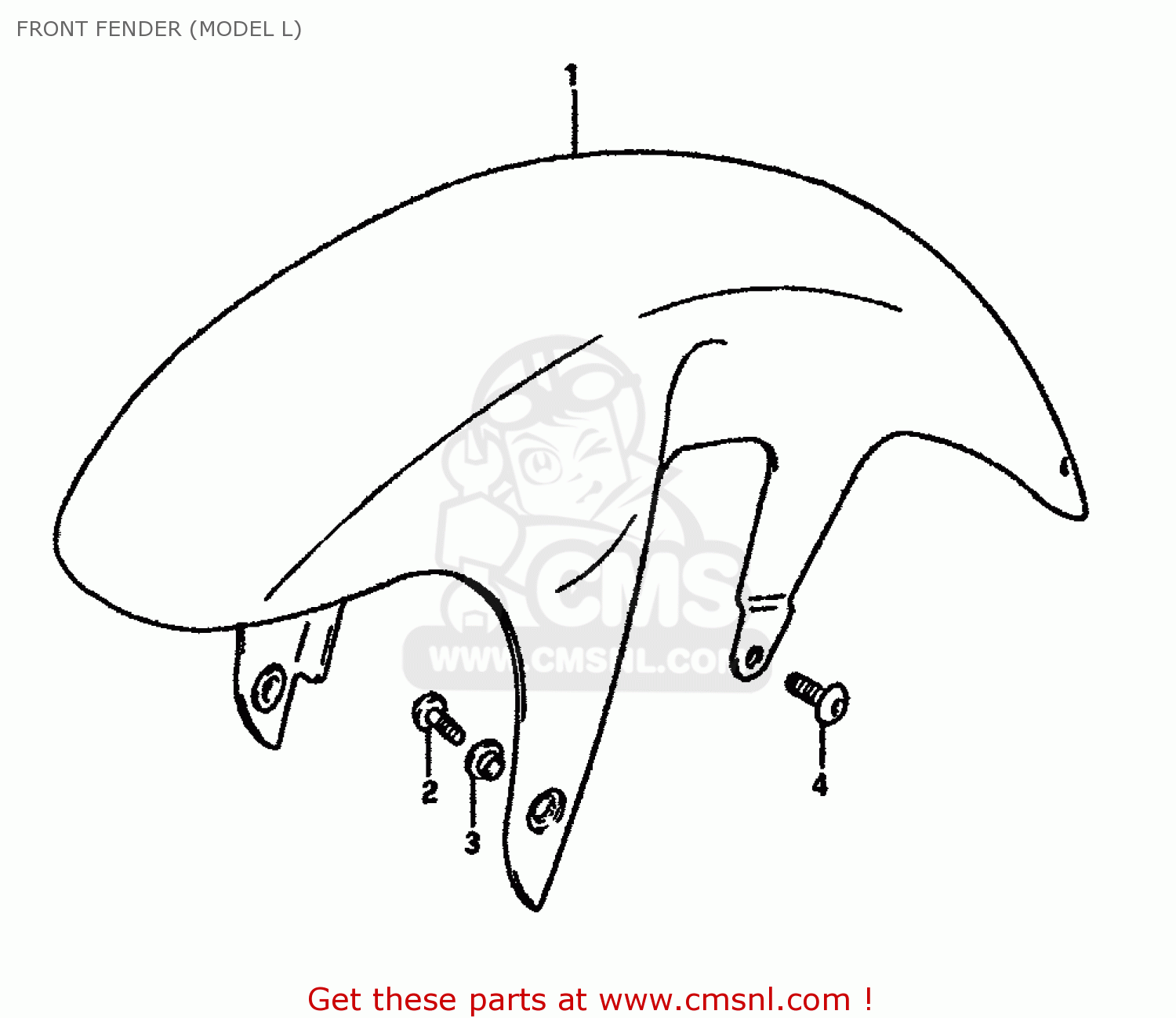 FRONT FENDER (MODEL L) GSXR750 1989 (K) (E01 E02 E15 E16 E17 E18 E21 22 24 25 34 39 53)