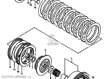 CLUTCH (MODEL L) - GSXR750 1989 (K) (E01 E02 E15 E16 E17 E18 E21 22 24 25 34 39 53)