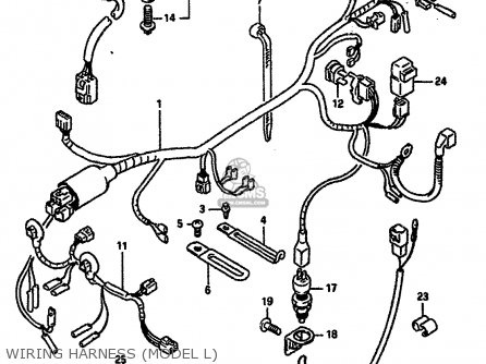 WIRING HARNESS (MODEL L) - GSXR750 1989 (K) (E01 E02 E15 E16 E17 E18 E21 22 24 25 34 39 53)