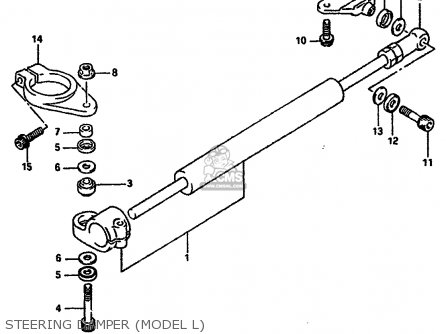 STEERING DAMPER (MODEL L) - GSXR750 1989 (K) (E01 E02 E15 E16 E17 E18 E21 22 24 25 34 39 53)