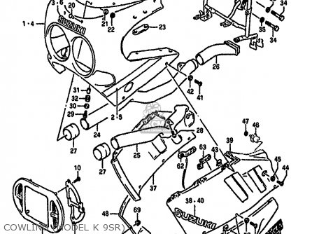 COWLING (MODEL K 9SR) - GSXR750 1989 (K) (E01 E02 E15 E16 E17 E18 E21 22 24 25 34 39 53)