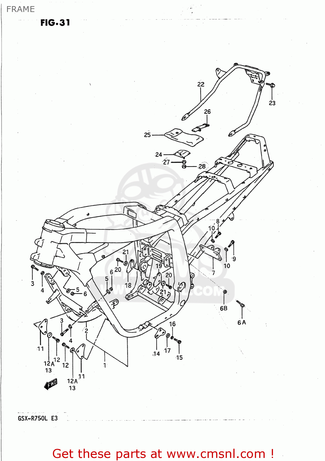 FRAME GSXR750 1989 (K) USA (E03)