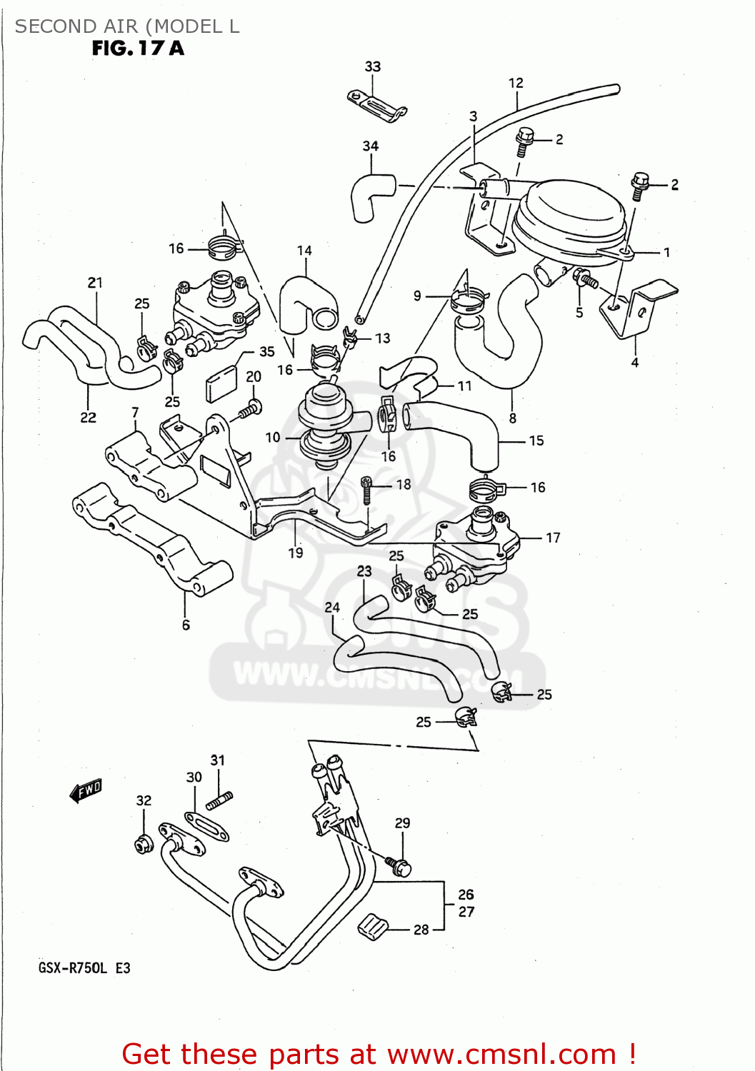 SECOND AIR (MODEL L GSXR750 1989 (K) USA (E03)