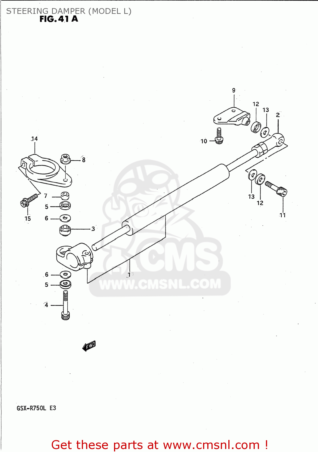 STEERING DAMPER (MODEL L) GSXR750 1989 (K) USA (E03)