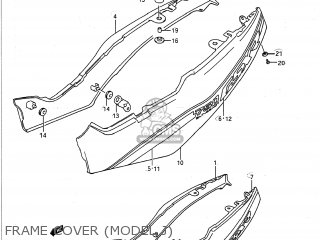 FRAME COVER (MODEL J) - GSXR750 1989 (K) USA (E03)