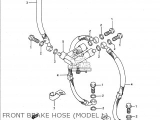 FRONT BRAKE HOSE (MODEL L) - GSXR750 1989 (K) USA (E03)
