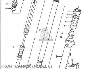 FRONT DAMPER (MODEL J) - GSXR750 1989 (K) USA (E03)