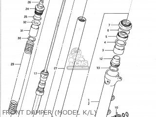 FRONT DAMPER (MODEL K/L) - GSXR750 1989 (K) USA (E03)