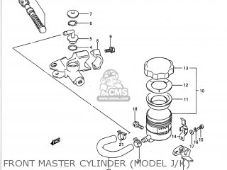 FRONT MASTER CYLINDER (MODEL J/K) - GSXR750 1989 (K) USA (E03)
