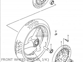 FRONT WHEEL (MODEL J/K) - GSXR750 1989 (K) USA (E03)