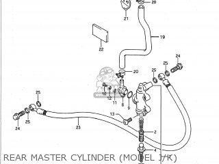 REAR MASTER CYLINDER (MODEL J/K) - GSXR750 1989 (K) USA (E03)