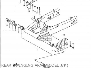 REAR SWINGING ARM (MODEL J/K) - GSXR750 1989 (K) USA (E03)