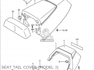 SEAT TAIL COVER (MODEL J) - GSXR750 1989 (K) USA (E03)