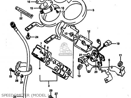SPEEDOMETER (MODEL L) - GSXR750 1990 (L) (E01 E02 E04 E15 16 17 18 21 22 24 25 34 39 53)