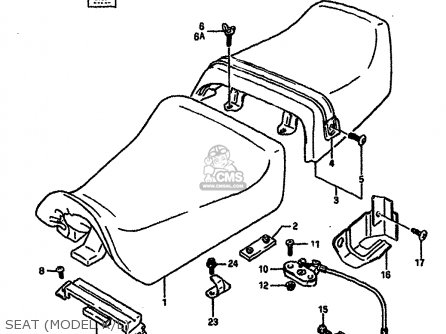 SEAT (MODEL K/L) - GSXR750 1990 (L) (E01 E02 E04 E15 16 17 18 21 22 24 25 34 39 53)