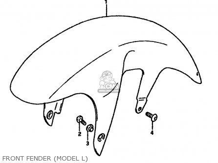 FRONT FENDER (MODEL L) - GSXR750 1990 (L) (E01 E02 E04 E15 16 17 18 21 22 24 25 34 39 53)