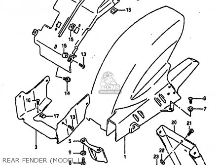 REAR FENDER (MODEL L) - GSXR750 1990 (L) (E01 E02 E04 E15 16 17 18 21 22 24 25 34 39 53)