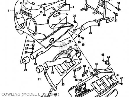 COWLING (MODEL L 3SL,3RZ) - GSXR750 1990 (L) (E01 E02 E04 E15 16 17 18 21 22 24 25 34 39 53)