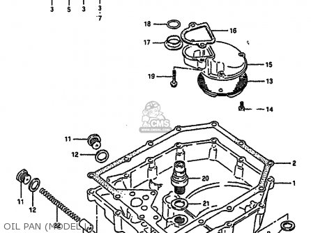 OIL PAN (MODEL L) - GSXR750 1990 (L) (E01 E02 E04 E15 16 17 18 21 22 24 25 34 39 53)