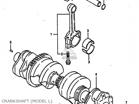 CRANKSHAFT (MODEL L) - GSXR750 1990 (L) (E01 E02 E04 E15 16 17 18 21 22 24 25 34 39 53)