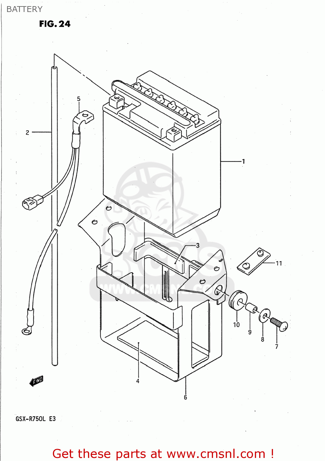 BATTERY GSXR750 1990 (L) USA (E03)