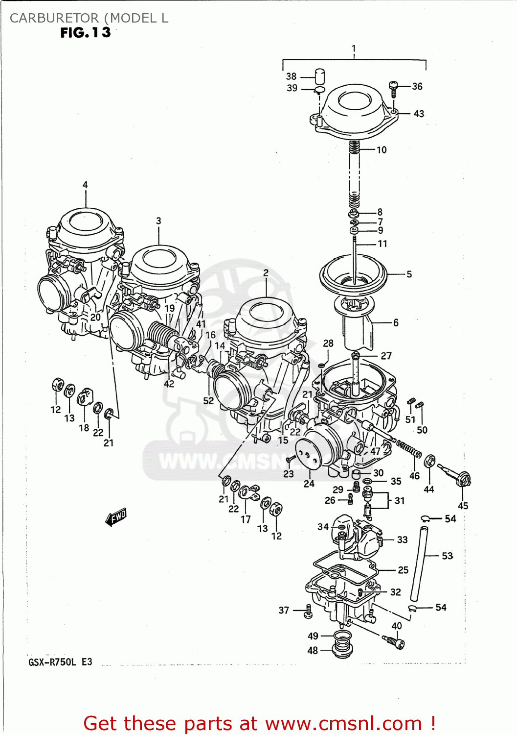 CARBURETOR (MODEL L GSXR750 1990 (L) USA (E03)