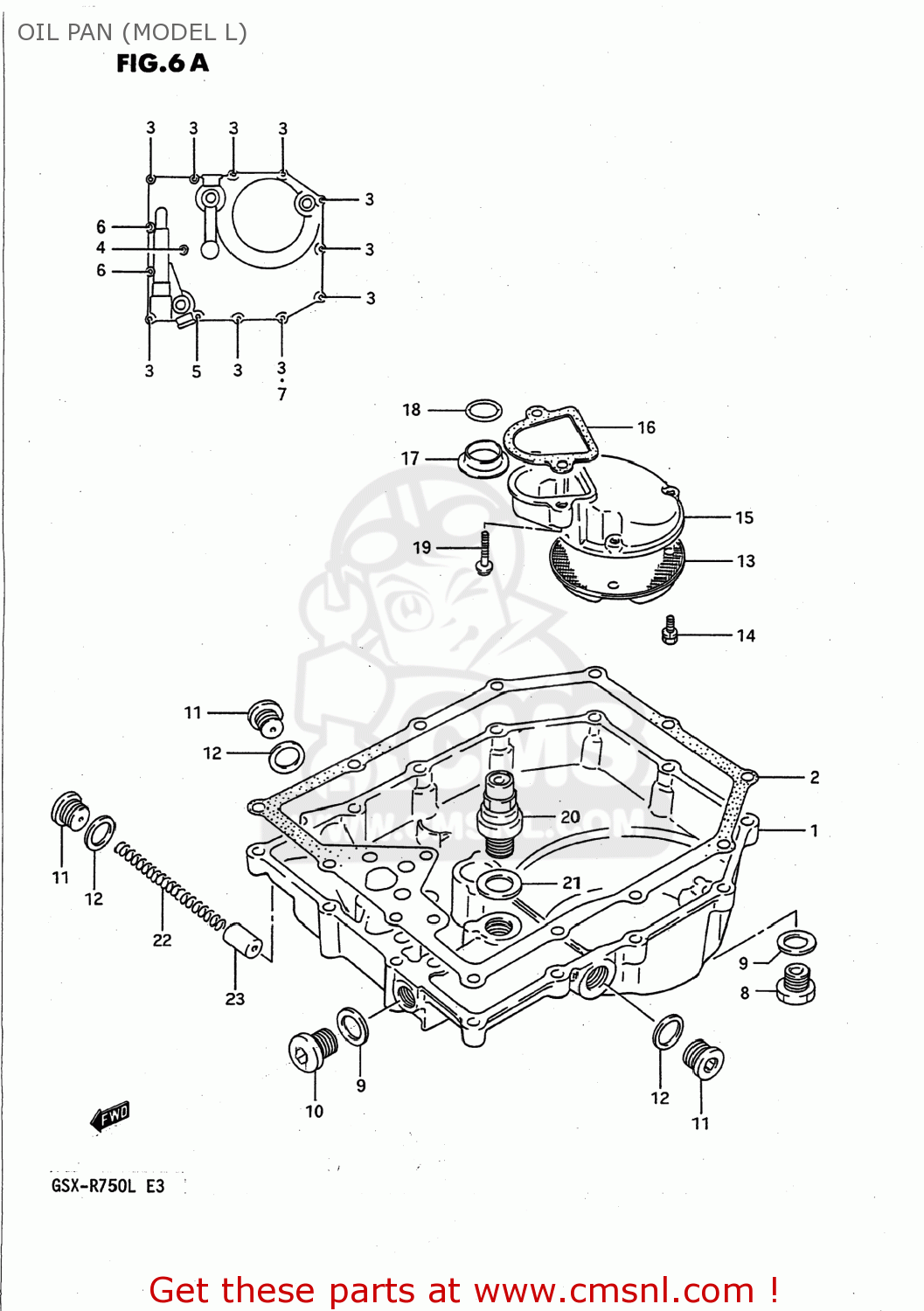 OIL PAN (MODEL L) GSXR750 1990 (L) USA (E03)