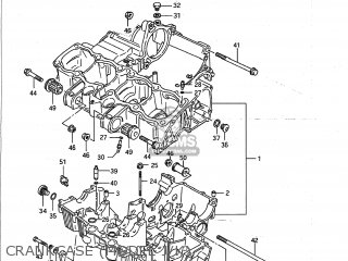 CRANKCASE (MODEL J/K) - GSXR750 1990 (L) USA (E03)