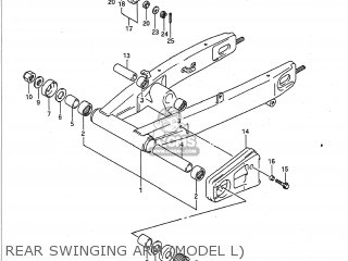 REAR SWINGING ARM (MODEL L) - GSXR750 1990 (L) USA (E03)
