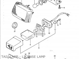 TAIL LAMP - LICENSE LAMP - GSXR750 1990 (L) USA (E03)