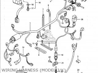 WIRING HARNESS (MODEL J/K) - GSXR750 1990 (L) USA (E03)