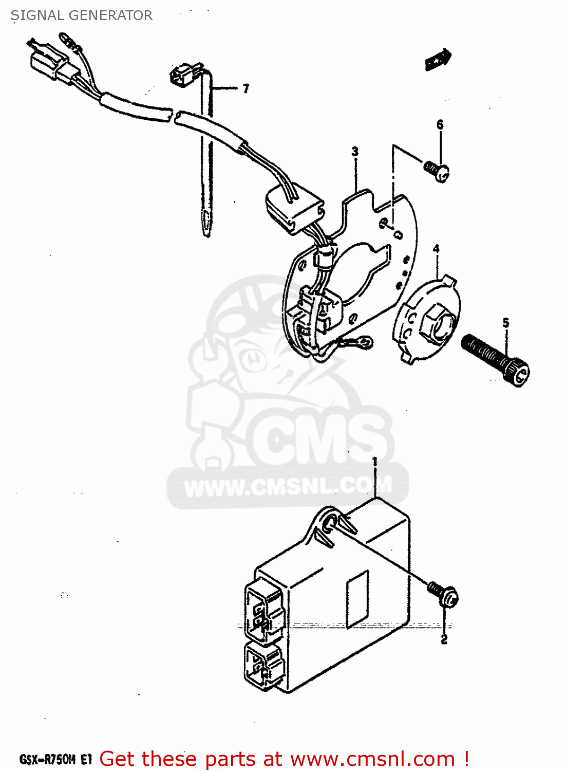 SIGNAL GENERATOR GSXR750 1991 (M) (E01 E02 E04 E15 16 17 18 21 22 24 25 34 39 53)