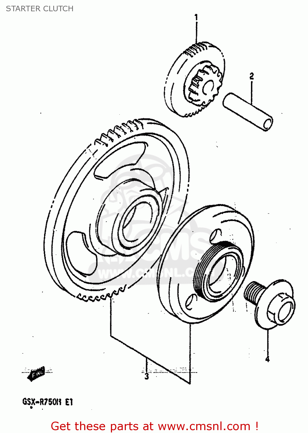 STARTER CLUTCH GSXR750 1991 (M) (E01 E02 E04 E15 16 17 18 21 22 24 25 34 39 53)