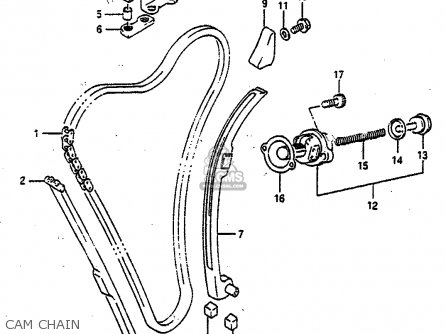 CAM CHAIN - GSXR750 1991 (M) (E01 E02 E04 E15 16 17 18 21 22 24 25 34 39 53)