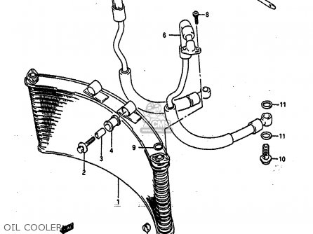 OIL COOLER - GSXR750 1991 (M) (E01 E02 E04 E15 16 17 18 21 22 24 25 34 39 53)