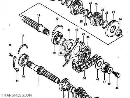 TRANSMISSION - GSXR750 1991 (M) (E01 E02 E04 E15 16 17 18 21 22 24 25 34 39 53)