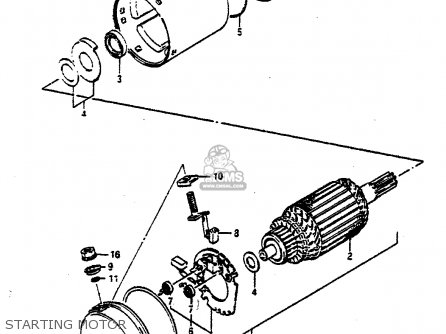 STARTING MOTOR - GSXR750 1991 (M) (E01 E02 E04 E15 16 17 18 21 22 24 25 34 39 53)