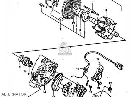ALTERNATOR - GSXR750 1991 (M) (E01 E02 E04 E15 16 17 18 21 22 24 25 34 39 53)