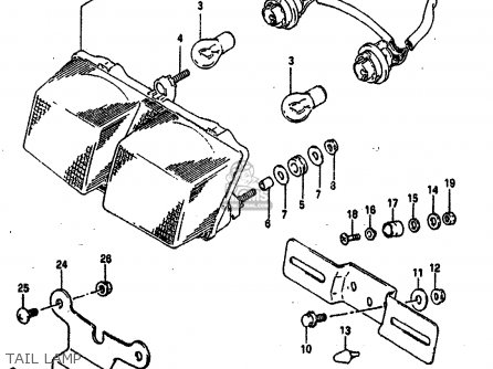 TAIL LAMP - GSXR750 1991 (M) (E01 E02 E04 E15 16 17 18 21 22 24 25 34 39 53)