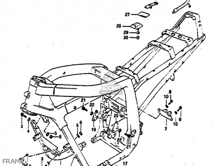 FRAME - GSXR750 1991 (M) (E01 E02 E04 E15 16 17 18 21 22 24 25 34 39 53)