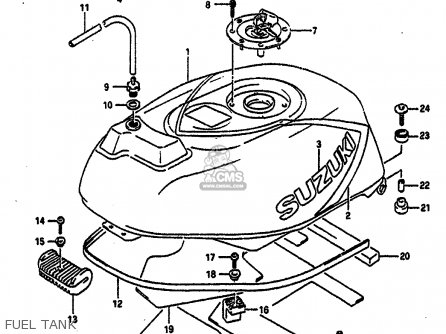 FUEL TANK - GSXR750 1991 (M) (E01 E02 E04 E15 16 17 18 21 22 24 25 34 39 53)