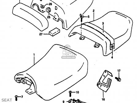 SEAT - GSXR750 1991 (M) (E01 E02 E04 E15 16 17 18 21 22 24 25 34 39 53)