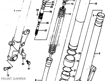 FRONT DAMPER - GSXR750 1991 (M) (E01 E02 E04 E15 16 17 18 21 22 24 25 34 39 53)