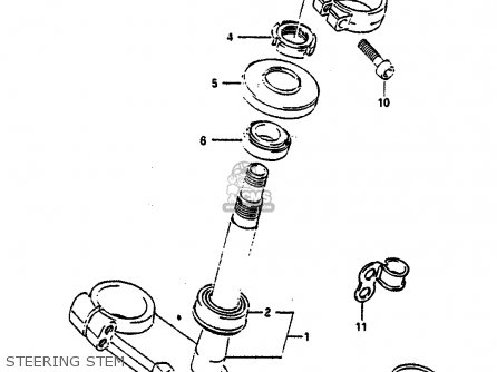 STEERING STEM - GSXR750 1991 (M) (E01 E02 E04 E15 16 17 18 21 22 24 25 34 39 53)