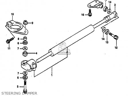 STEERING DAMPER - GSXR750 1991 (M) (E01 E02 E04 E15 16 17 18 21 22 24 25 34 39 53)