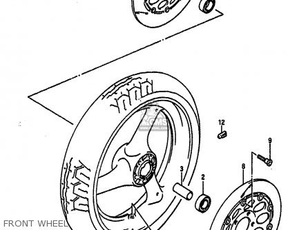 FRONT WHEEL - GSXR750 1991 (M) (E01 E02 E04 E15 16 17 18 21 22 24 25 34 39 53)