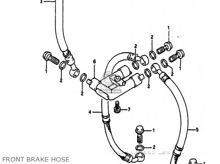 FRONT BRAKE HOSE - GSXR750 1991 (M) (E01 E02 E04 E15 16 17 18 21 22 24 25 34 39 53)