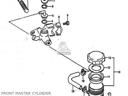 FRONT MASTER CYLINDER - GSXR750 1991 (M) (E01 E02 E04 E15 16 17 18 21 22 24 25 34 39 53)