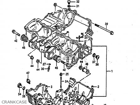 CRANKCASE - GSXR750 1991 (M) (E01 E02 E04 E15 16 17 18 21 22 24 25 34 39 53)