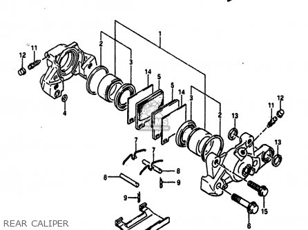 REAR CALIPER - GSXR750 1991 (M) (E01 E02 E04 E15 16 17 18 21 22 24 25 34 39 53)